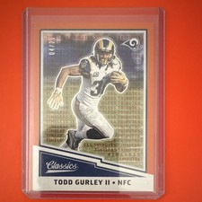 Panini Classics Todd Gurley II #30 Timeless Tributes Orange /25 Rams NFL Card