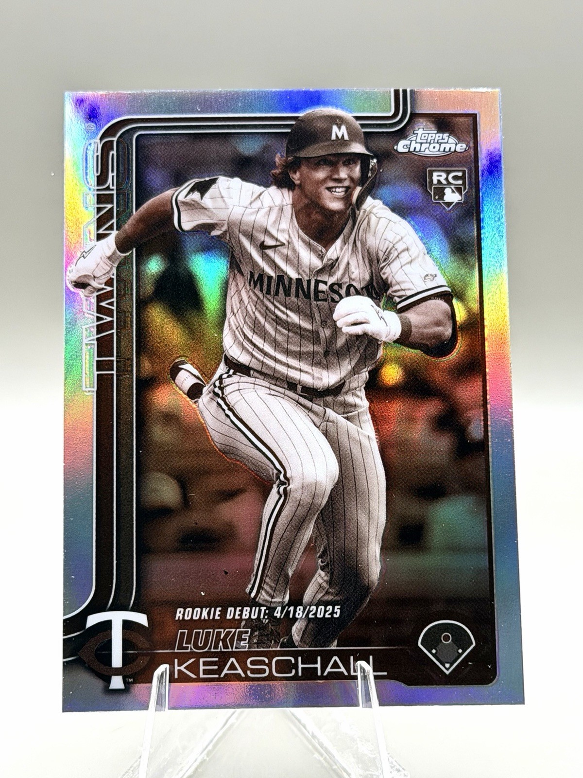 2025 Topps Chrome Update Luke Keaschall RC Sepia Refractor Rookie #USC134 Twins