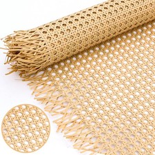 Plastic Cane Webbing Roll 16"x47.2", Handwoven PP Synthetic Rattan Rolls, Fau...