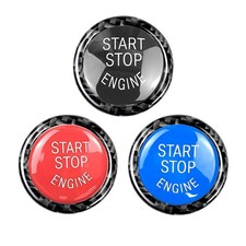 Engine Start Stop Button Cover Kohlefaser-Aufkleber f�r BMW E90 E92 E93