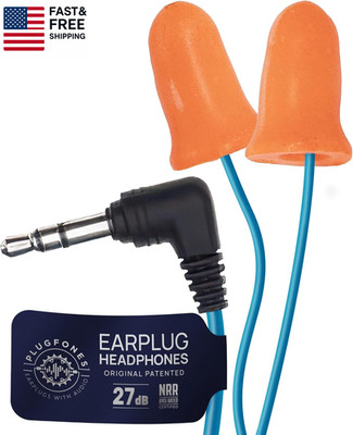 Basic Earplug Headphones Earplug-Earbud Hybrid 27 Db Noise Reduction Rating OSHA