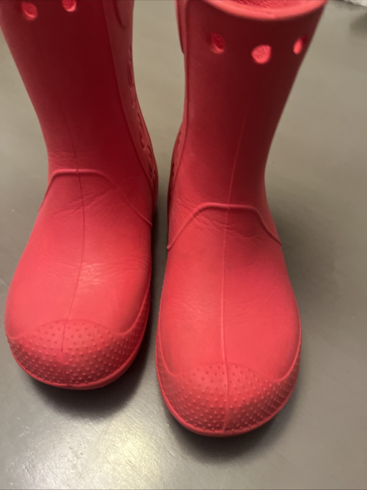 Crocs Cars Lightning McQueen Disney Pixar Red Handle It Rain Boots Junior Size 1 image 7