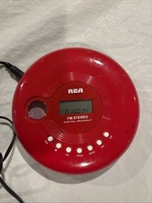 RCA CD Walkman RP2910-B Portable CD Player FM Stereo Radio Red Both Tested Works