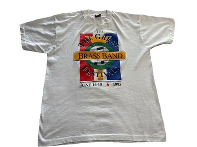 Vintage 90s XL Great American Brass Band Festival T Shirt 1995 Danville KY XL 