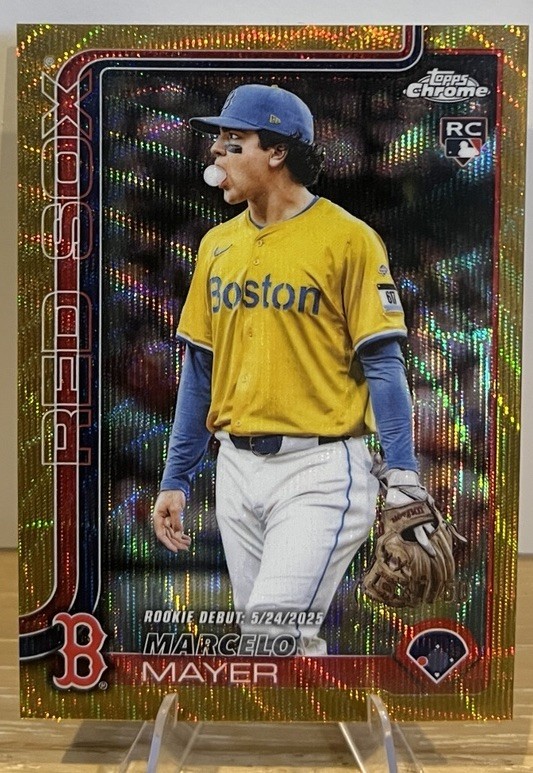 2025 Topps Chrome Update - Marcelo Mayer #USC117 Gold Wave /50 (RC)