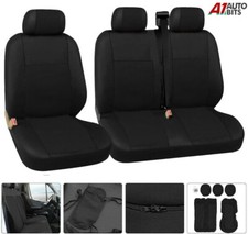 Quality Black Fabric Seat Covers Single Double For Mercedes Sprinter Vito Viano