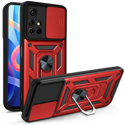 For Xiaomi Redmi Note 11 10 9 Pro 9A Mi 11T Rugged Armor Ring Holder Case Cover