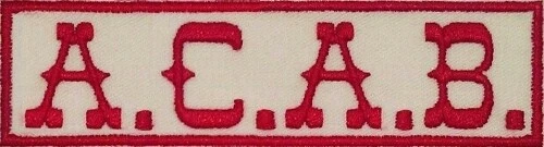 LADREAS A.C.A.B. ACAB Toppa Patch Motociclista Cappotto Moto nel colore desiderato (697)