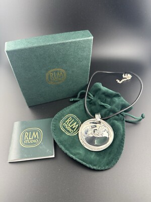 RLM Studio 925 Sterling Silver One World Pendant With Box, Bag, Leather Strap
