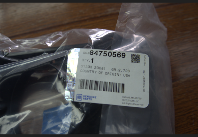 GM Genuine Parts Front Driver Side Fog Lamp Bezel Part 84750569