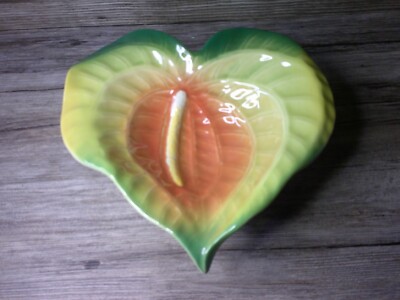 vintage Tiki style Hawaiian clay Anthurium flower candy bowl Tropical clay  Z95 | eBay