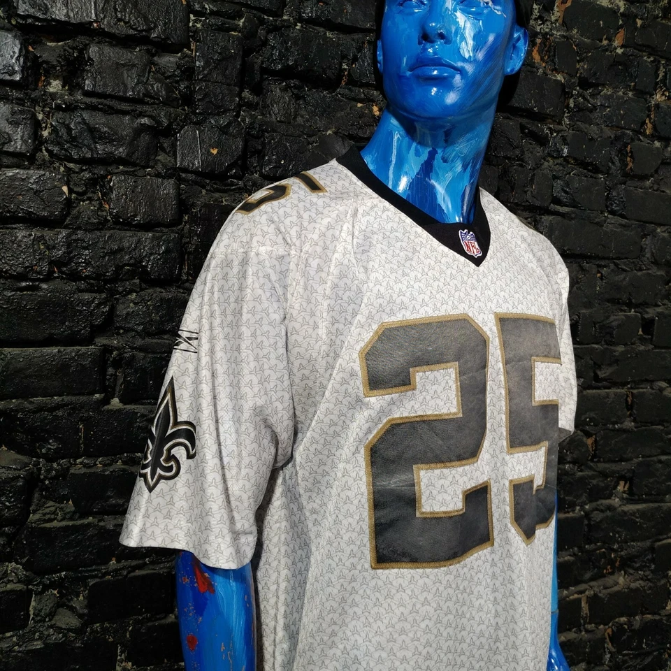 Camiseta Reggie Bush New Orleans Saints NFL Camisa Reebok Poliéster Para Hombres Talla L Foto 3 de 4