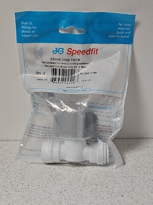 JG SPEEDFIT 15STV/2 ABSPERRVENTIL 15mm - John Guest 15STV Absperrhahn