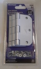 Hillman Door Hinges Round Corner White 1/2",  3 PC