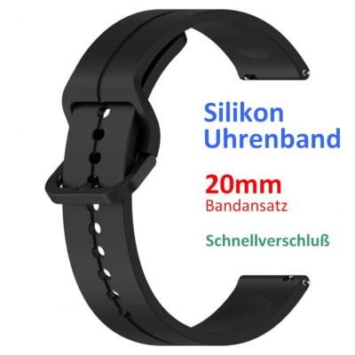 Uhrenarmband 20mm kompatibel: Huawei Watch GT2/2e/Pro, Amazfit GTS 2/3/4 Silikon