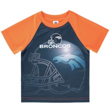 Camisa Denver Broncos Performance Bebé Niño Pequeño, Casco de Fútbol Americano Gerber NFL