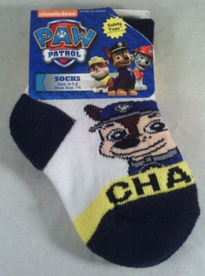 Planet Sox Paw Patrol kids socks size 4-5.5, shoe size 1-5 Black/white NWT!