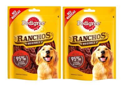2 x PEDIGREE Ranchos Originals - Dog Tasties with Beef 70g 2.5oz. Free Shipping