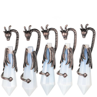 5pcs Opal Stone Flying Dragon Pendants Demon Dragon Around The Column New GQ