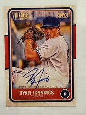 RYAN JENNINGS 2025 Onyx Vintage ON-CARD BLUE INK AUTO Blue Jays