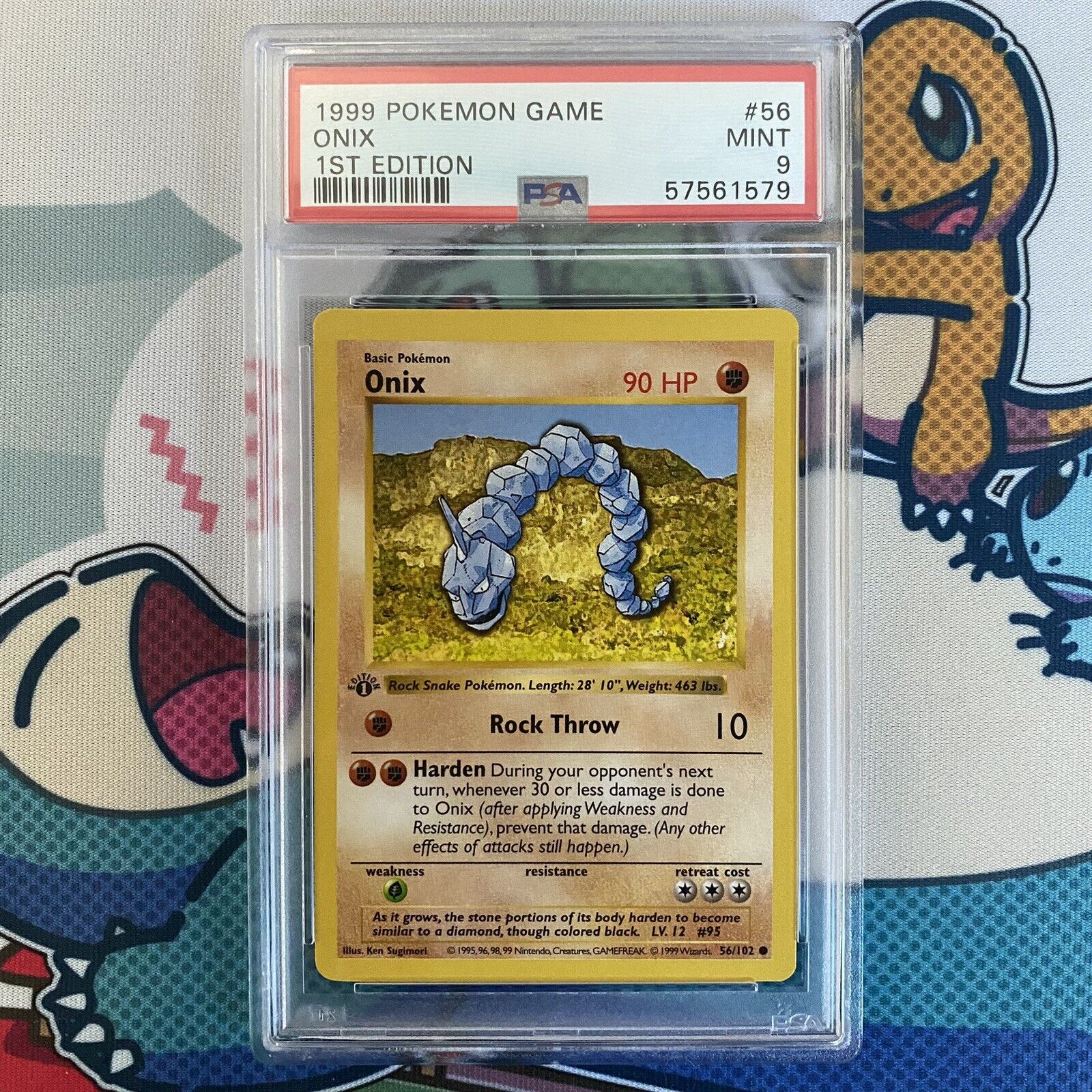 Mavin  PSA 9 - Pokemon ONIX - 1st EDITION Shadowless Base Set - 56/102 -  Common Onyx