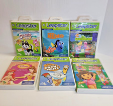 Lot of 6 Leapfrog Leapster Learning Games w/ Cases Nemo Dora Disney Pet-Pals etc