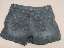 Ana A New Approach Dark Blue Denim Shorts Mid-Rise Cuffed Hem Women s Size 12