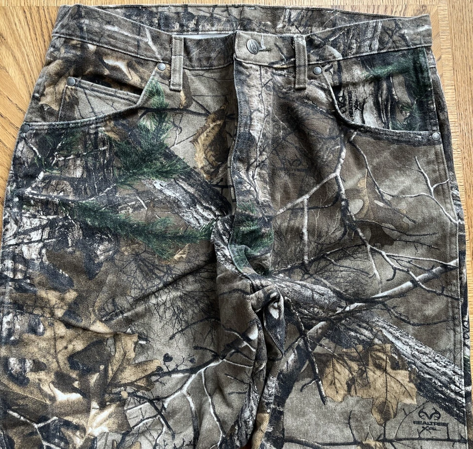 Wrangler Pro Gear Realtree Camo Denim Jeans Men's Pants Size 36x30 PG001AX - Image 2 of 4