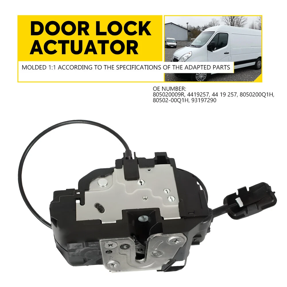 4-Piece Door Lock Barrel & Key Set For Vauxhall Movano / Renault Master (Front & Rear)