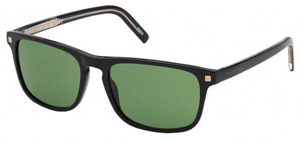 Black Frame Square Ermenegildo Zegna Sunglasses for Men for  display picture 3