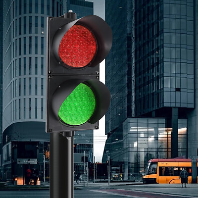LED Traffic Signal Red/Green Lamp PC Housing IP54 Traffic Stop