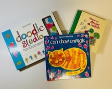 Lot of 3 Drawing Books for Kids HOW TO DRAW - American Girl Doodles Animals