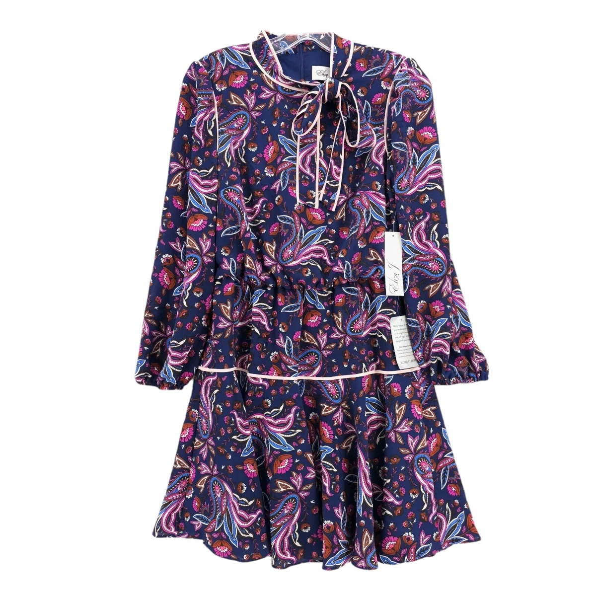 eliza j long sleeve floral dress Eliza J Floral Long Sleeve Midi Dress In Pink - 25% Off