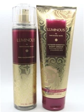 BATH & BODY WORKS LUMINOUS FRAGRANCE BODY MIST & BODY CREAM SET