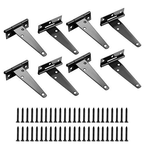 8 Pezzi Cerniere a T per Cancello, Cerniere per Porte in Legno a Forma di (a7u)