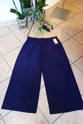 MAGNA Marlene Hose Schlupfhose 64 66 NEU lila Stretch weites Bein LAGENLOOK