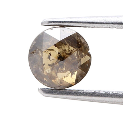 Echter Natürlicher Diamant 0.77tcw Cognac Brown Rund Rosecut für Anhänger
