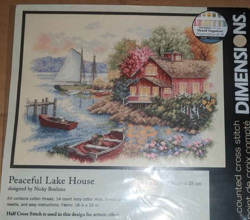 A Lake House In The Mountains - PDF Cross Stitch Pattern