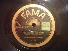 *German* Großes Militär-Orchester PER ASPERA ASTRA Fama 2615 Military 78 rpm