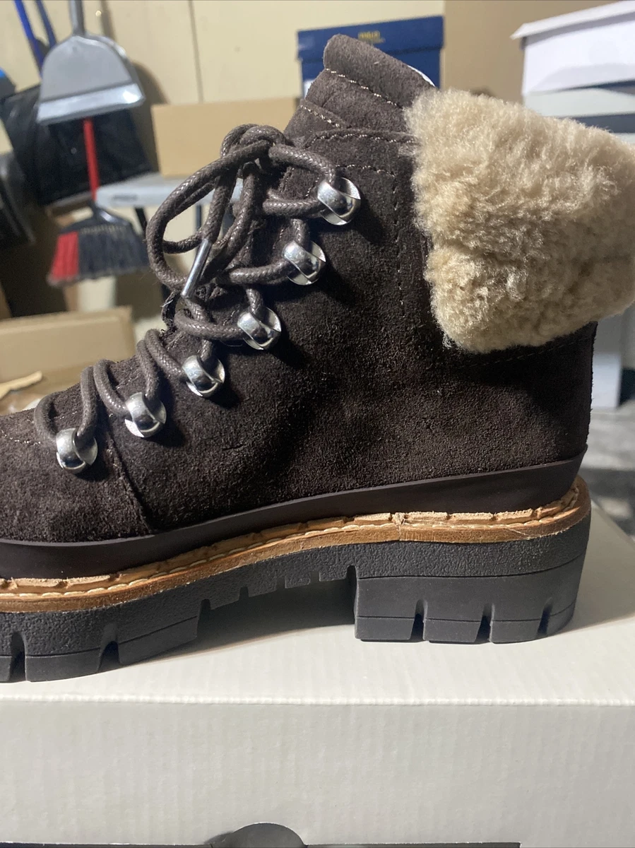 Marc fisher shearling lace up boot cheap