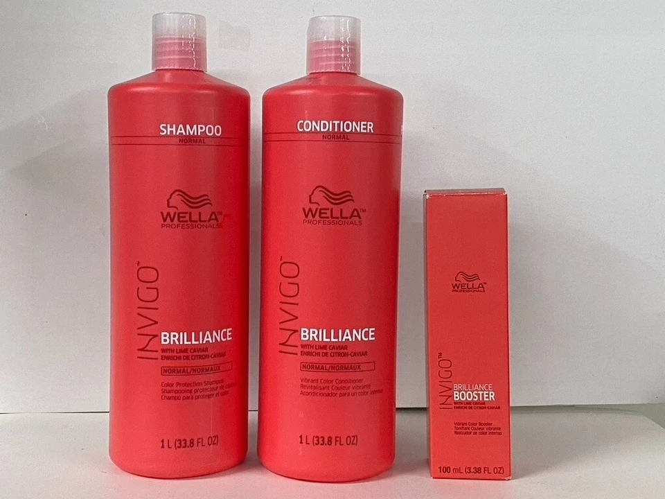 Wella Invigo Brilliance Shampoo & Conditioner Fine/Normal 33.8oz +Booster / Set - Image 4 of 4