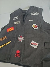 MENS  MOTORCYCLE BIKER Patch VEST SIZE XL Confidential Riderz