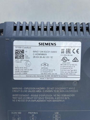 SIEMENS TP700 COMFORT TOUCH PANEL 6AV2124-0GC01-0AX0 - Picture 18 of 19