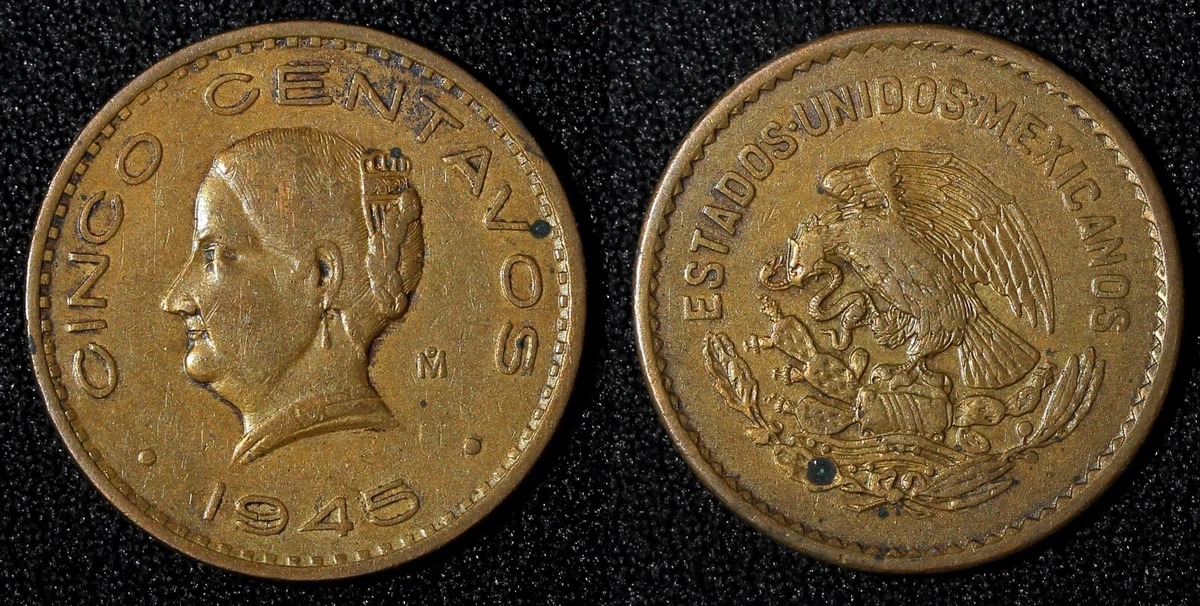 1945年メキシコ 5センタボス  5 Centavos 1945 Year Mexican Coins (1905-Now) for sale | eBay