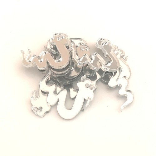 Snake Shaped Crafting Mirrors Pks 10, Many Colours/Sizes, Engraving/Hoops - Picture 2 of 3