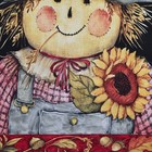 Harvest Time Fabric Panel Cute Scarecrow Sunflowers Quilt Shop Quality 36" x 44" — photo 8