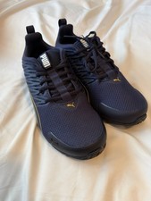 PUMA Men's Voltaic EVO Running Shoes Sz 9, Navy/ Sunny Yellow, 379601-21