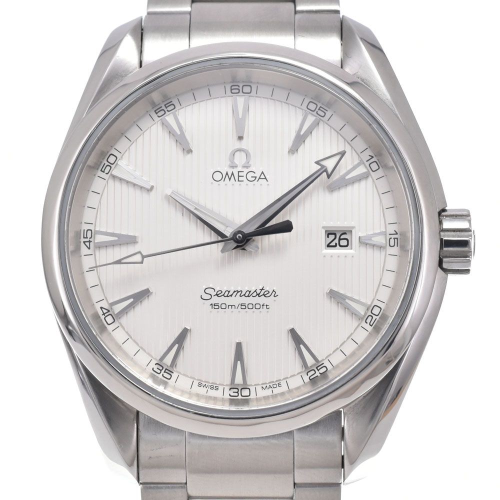 OMEGA 231.10.39.61.02.001 Seamaster 150m Aqua Terra Date Silver Quartz Mens Watc