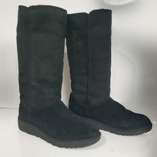 UGG Kara Women's Sheepskin Tall Boots Black S/N 1013429 UK 6.5