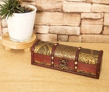 ✅ Mini Schatztruhe Holz Schatzkiste Vintage Holz Schmuckschatulle Holzkiste ✅